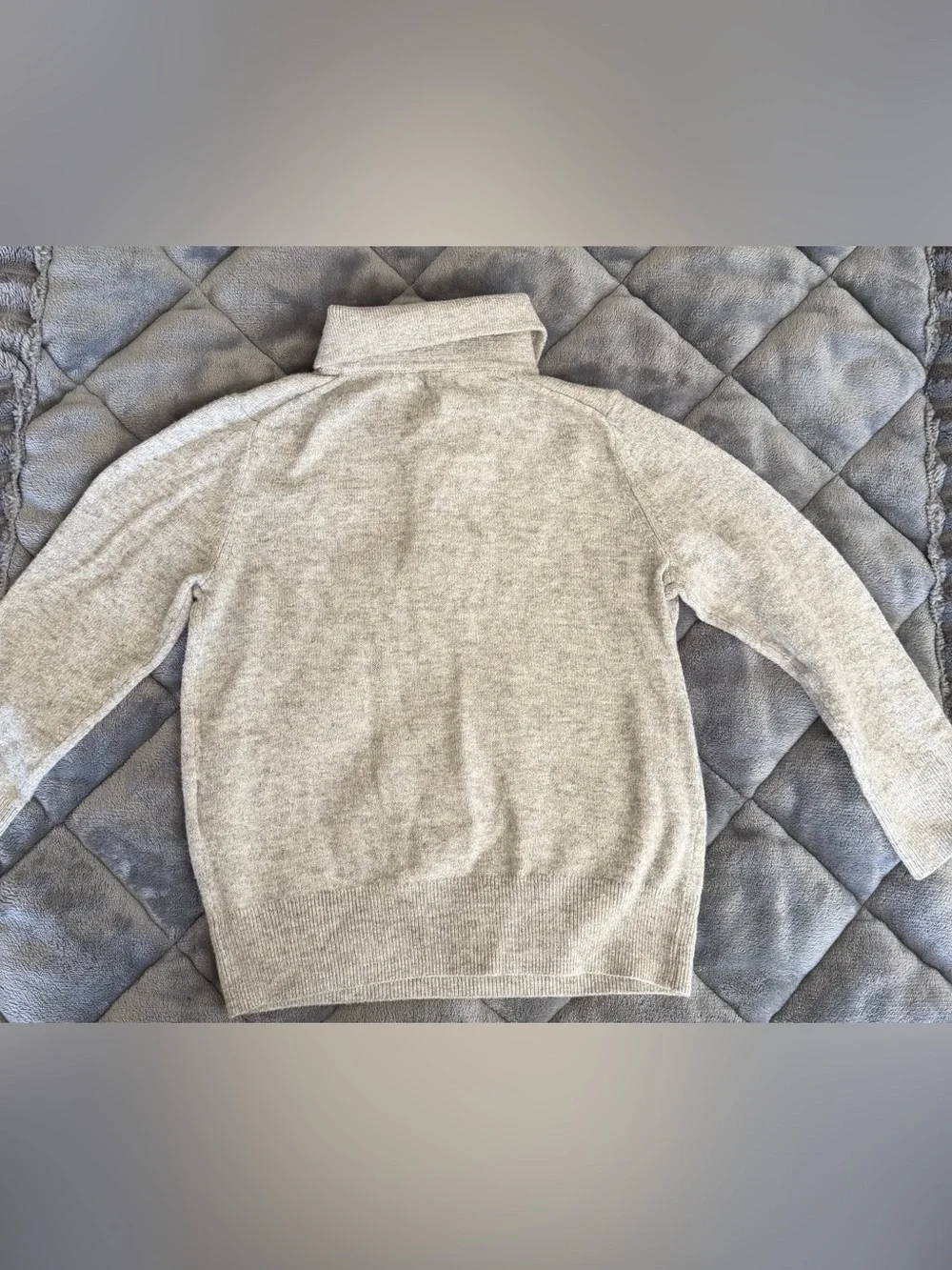 Boy’s GAP Gray Long Sleeve Polo Sweater with Bear Patch